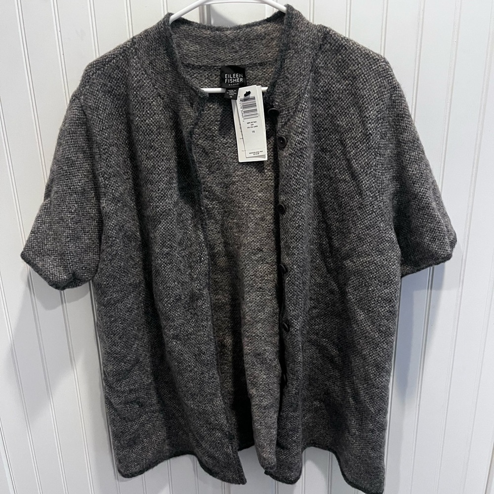 Eileen Fisher NWT Ash Color Cardigan